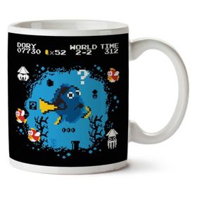 Art Hediye Finding Dory Mario Mashup Iki Tarafı Baskılı Kupa Bardak