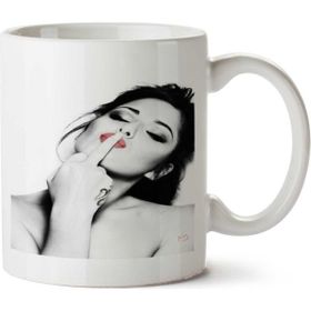 Art Hediye Finger Kiss İki Tarafı Baskılı Beyaz Kupa