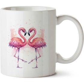 Art Hediye Flamingo Aşk 2 İki Tarafı Baskılı Kupa Bardak
