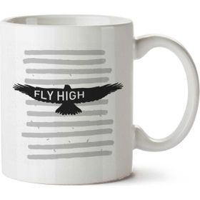 Art Hediye Fly High 2 İki Tarafı Baskılı Beyaz Kupa