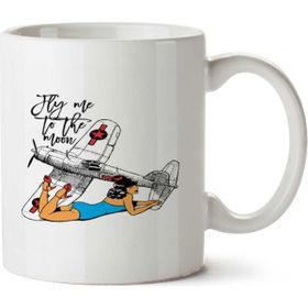 Art Hediye Fly Me To The Moon İki Tarafı Baskılı Kupa Bardak