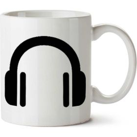 Art Hediye Fone Head Set İki Tarafı Baskılı Beyaz Kupa