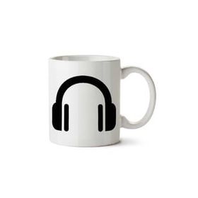 Art Hediye Fone Head Set İki Tarafı Baskılı Beyaz Kupa