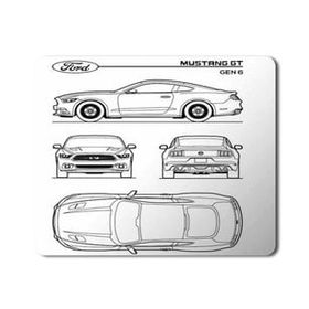 Art Hediye Ford Mustang Baskılı 23x19 cm Mouse Pad