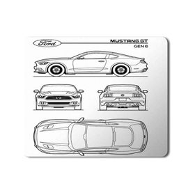 Art Hediye Ford Mustang Baskılı 23x19 cm Mouse Pad