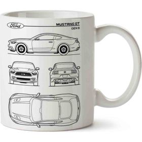 Art Hediye Ford Mustang Baskılı Kupa Bardak