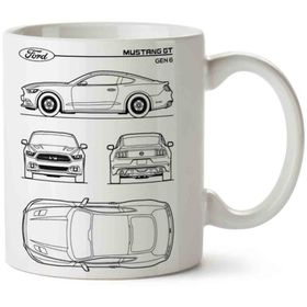 Art Hediye Ford Mustang İki Tarafı Baskılı Kupa