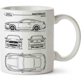 Art Hediye Ford Mustang İki Tarafı Baskılı Kupa