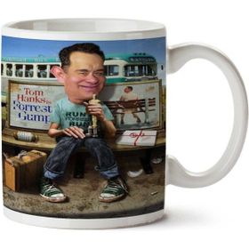 Art Hediye Forrest Gump Tom Hanks.png Iki Tarafı Baskılı Kupa Bardak