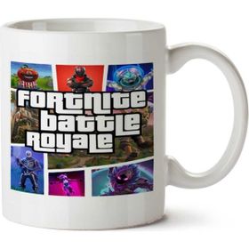 Art Hediye Fortnite Battle Royale İki Tarafı Baskılı Beyaz Kupa