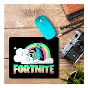 Art Hediye Fortnite Battle Royale Unicorn Rainbow Baskılı 23x19 cm Mouse Pad