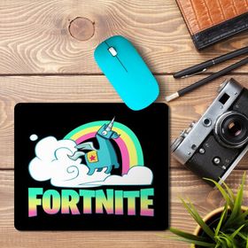 Art Hediye Fortnite Battle Royale Unicorn Rainbow Baskılı 23x19 cm Mouse Pad