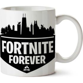 Art Hediye Fortnite Forever Battle Royale İki Tarafı Baskılı Beyaz Kupa