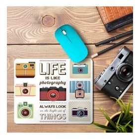 Art Hediye Fotoğraf Makinesi Kolaj Baskılı 23x19 cm Mouse Pad