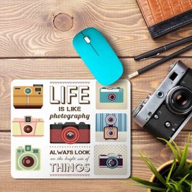 Art Hediye Fotoğraf Makinesi Kolaj Baskılı 23x19 cm Mouse Pad