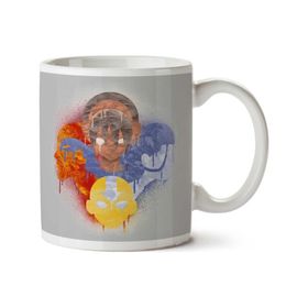 Art Hediye Four Nations Avatar The Last Airbender İki Tarafı Baskılı Kupa Bardak