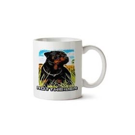 Art Hediye Fractal Rottweıler İki Tarafı Baskılı Kupa