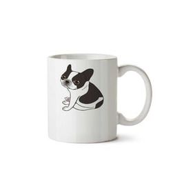 Art Hediye Fransız Bulldog İki Tarafı Baskılı Beyaz Kupa