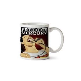Art Hediye Freddie Mercury İki Tarafı Baskılı Kupa Bardak