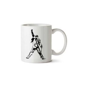 Art Hediye Freddie Mercury Siyah İki Tarafı Baskılı Kupa Bardak