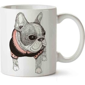 Art Hediye French Bulldog Pug Boston Terrier İki Tarafı Baskılı Kupa Bardak