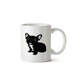 Art Hediye Frenchie Köpek Masum İki Tarafı Baskılı Beyaz Kupa