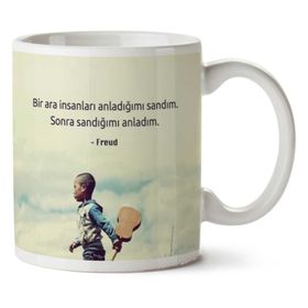 Art Hediye Freud Anladığımı Sandım Iki Tarafı Baskılı Kupa Bardak
