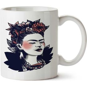 Art Hediye Frida Baskılı İki Tarafı Baskılı Beyaz Kupa