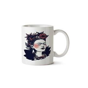 Art Hediye Frida Baskılı İki Tarafı Baskılı Beyaz Kupa