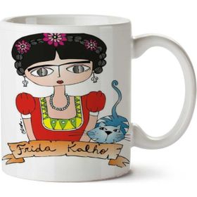 Art Hediye Frida Dizayn İki Tarafı Baskılı Beyaz Kupa