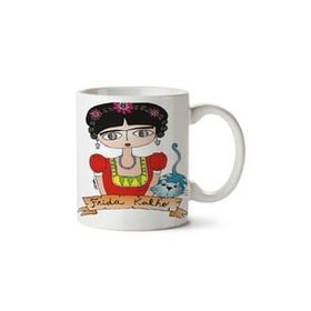 Art Hediye Frida Dizayn İki Tarafı Baskılı Beyaz Kupa