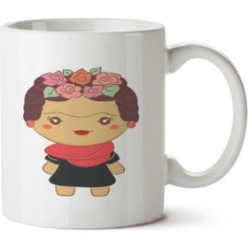 Art Hediye Frida Kahlo Bebek İki Tarafı Baskılı Beyaz Kupa