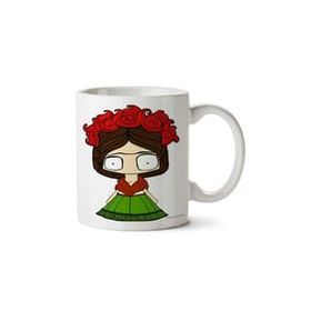 Art Hediye Frida Kahlo By 12 İki Tarafı Baskılı Beyaz Kupa