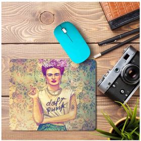 Art Hediye Frida Kahlo Duft Punk Baskılı 23x19 cm Mouse Pad