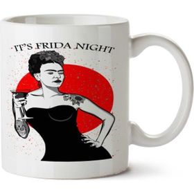 Art Hediye Frida Kahlo Gece Kulübü İki Tarafı Baskılı Kupa Bardak