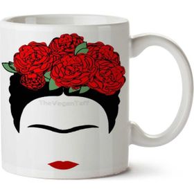 Art Hediye Frida Kahlo Gül İki Tarafı Baskılı Kupa Bardak
