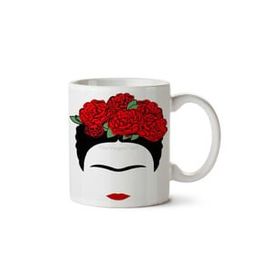 Art Hediye Frida Kahlo Gül İki Tarafı Baskılı Kupa Bardak