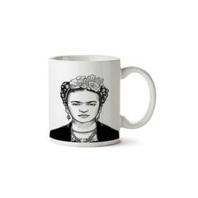 Art Hediye Frida Kahlo Kara Kalem İki Tarafı Baskılı Kupa Bardak