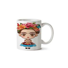 Art Hediye Frida Kahlo Karikatür İki Tarafı Baskılı Kupa Bardak
