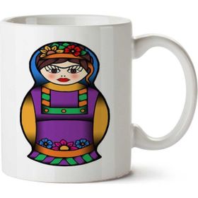 Art Hediye Frida Kahlo Matrioska İki Tarafı Baskılı Kupa Bardak