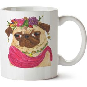 Art Hediye Frida Kahlo Pug İki Tarafı Baskılı Kupa Bardak