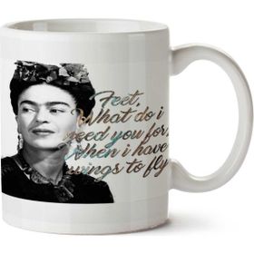 Art Hediye Frida Kahlo Yazı İki Tarafı Baskılı Kupa Bardak