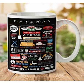 Art Hediye Friend Poster iki Tarafı Baskılı Kupa Bardak