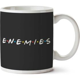 Art Hediye Friends Enemies Iki Tarafı Baskılı Kupa Bardak