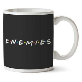 Art Hediye Friends Enemies Iki Tarafı Baskılı Kupa Bardak