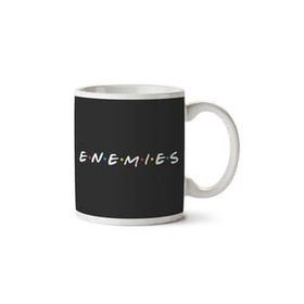 Art Hediye Friends Enemies Iki Tarafı Baskılı Kupa Bardak