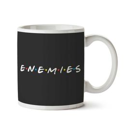 Art Hediye Friends Enemies Iki Tarafı Baskılı Kupa Bardak