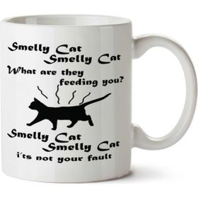 Art Hediye Friends Estampa Smelly Cat İki Tarafı Baskılı Kupa Bardak