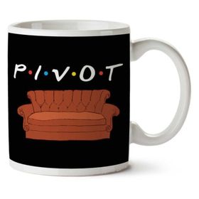 Art Hediye Friends Ross Pivot Iki Tarafı Baskılı Kupa Bardak