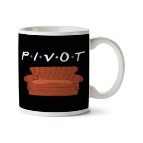 Art Hediye Friends Ross Pivot Iki Tarafı Baskılı Kupa Bardak